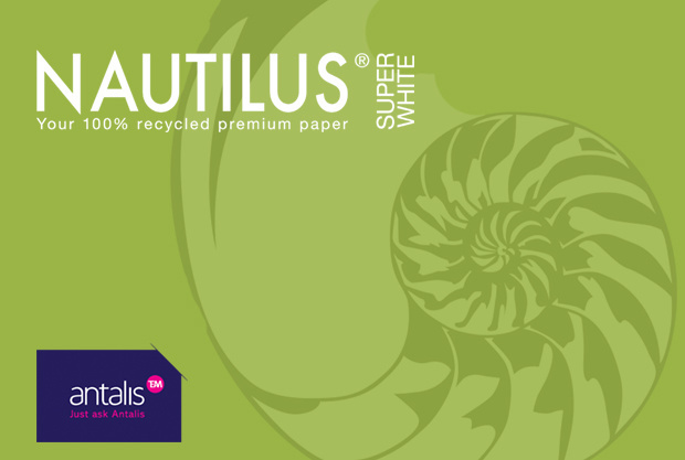 NAUTILUS® SuperWhite, het 100% post-consumer recycled papier met uitstekende witheid!